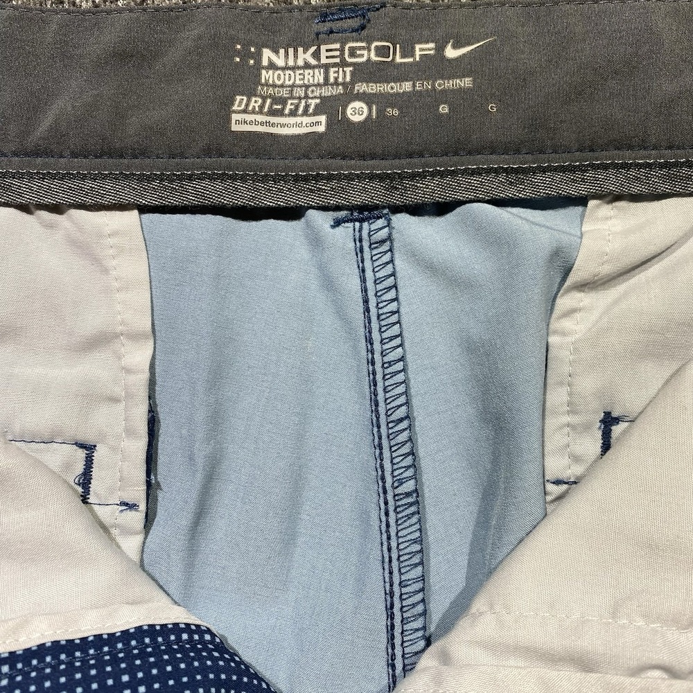 Nike Golf Mens Dri-Fit Camo Shorts 36 Blue Stretch Performance Stretch Lightweig - Picture 4 of 9